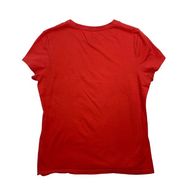 puma logo short sleeve red t-shirt woman size large - Picture 9 of 15